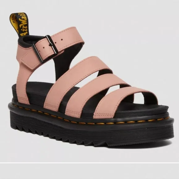 NEW!! Dr. Martens BLAIRE PINK STRAP SANDALS Size 8 Ladies - Picture 2 of 6